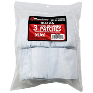 CLEANING PATCHES - 3" - 12-16 GAUGE - 250 COUNT