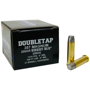 DOUBLETAP 357 MAG 200GR WFNGCH - HARDCAST SOLID 20RD 50BX/CS