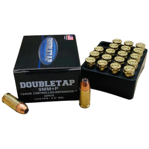 DOUBLETAP 9MM+P 124GR JHP - CONTROLLED EXP 20RD 50BX/CS