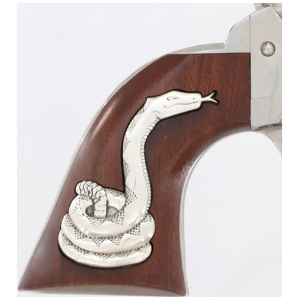 CIMARRON MAN W/NO NAME 357 MAG - FRONTIER 4.75" SILVER SNAKE